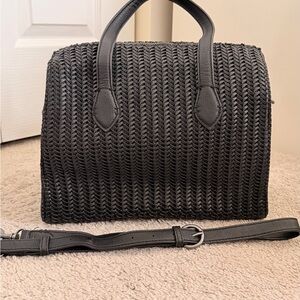 Universal Thread Black Woven Satchel